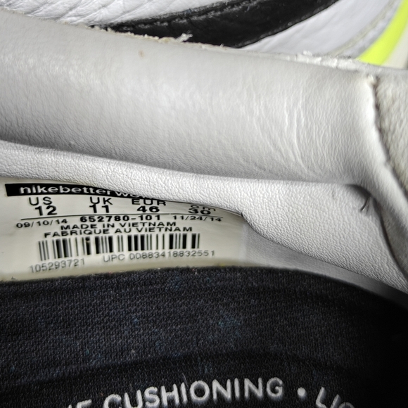 Nike Lunar Waverly Spikeless Golf Men's Shoes White Black Sneakers Size 12 - Picture 12 of 12